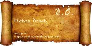 Michna Özséb névjegykártya